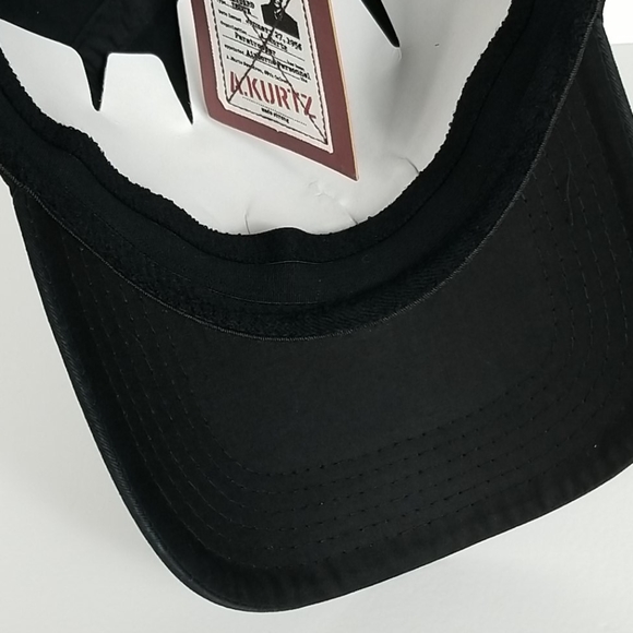 A.Kurtz A.KURTZ Black Patch Flex Baseball Cap OSFA - Picture 7 of 14